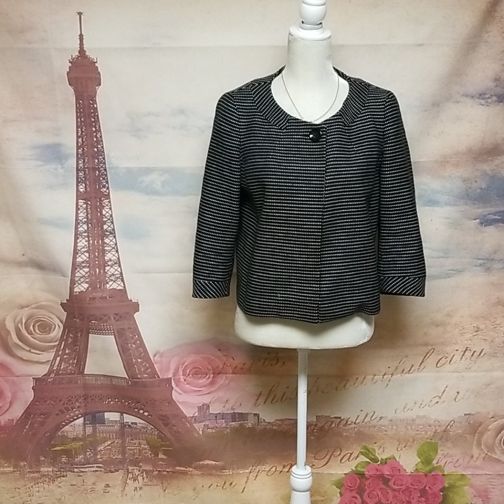 Talbots white dots jacket